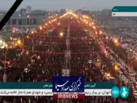 تشییع پیکر رئیس‌جمهور شهید و همراهان به سمت مسجد جمکران