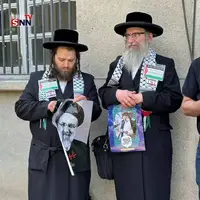عکس/ تصویری از حضور خاخام‌های یهودی در مراسم تشییع امروز رئیس جمهور کشورمان 