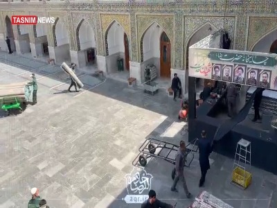 آماده‌سازی صحن آزادی برای تشییع و تدفین شهید رئیسی