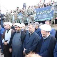 عکس/ حضور رئیس کل دادگستری استان زنجان در مراسم تشییع شهید بهروز قدیمی