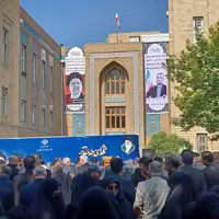 آغاز مراسم تشییع پیکر شهید امیرعبداللهیان در محل وزارت خارجه 