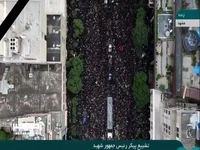 تصاویر هوایی زیبا از موج جمعیت در خیابان منتهی به حرم رضوی 