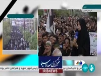 حضور گسترده مردم در مراسم تشییع رئیس‌جمهور در بیرجند