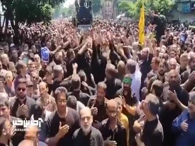 عزاداری مردم در مراسم تشییع شهید موسوی
