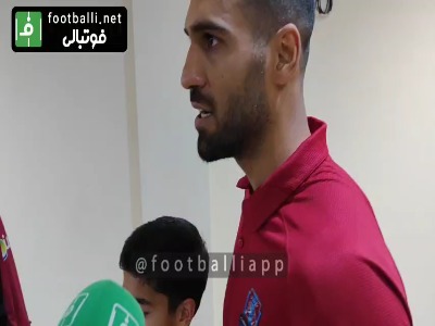 صحبتهای وحید محمدزاده بازیکن نساجی در پایان بازی با استقلال