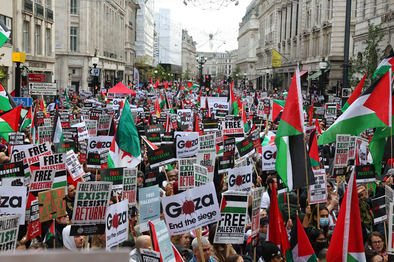 تظاهرات حامیان فلسطین در شهرهای منچستر و بیرمنگام انگلیس
