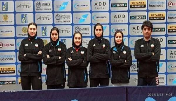 تیم تنیس روی میز جوانان دختر ایران قهرمان آسیای میانه شد