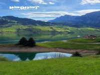 دریاچه ای مصنوعی و زیبا در سوئیس