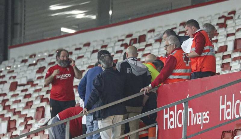 حادثه تلخ در اسپانیا؛ مرگ روی سکوهای ورزشگاه