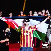 اهتزار پرچم فلسطین در جشن قهرمانی سوپر لیگ ترکیه