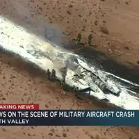 تصویری از سقوط اف-۳۵ در آمریکا