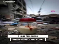  ویدئویی غم‌انگیز از اسباب‌بازی و اشیاء کودکان بی‌گناه غزه