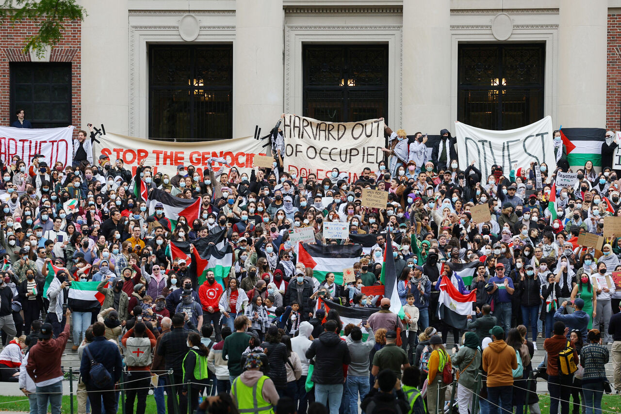 قلبِ دانشجویان آمریکایی برای غزه می‌تپد؛ ادامه اعتراضات علیه جنایات اسرائیل