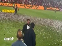 محمدحسین حدادیان در جشن قهرمانی پرسپولیس