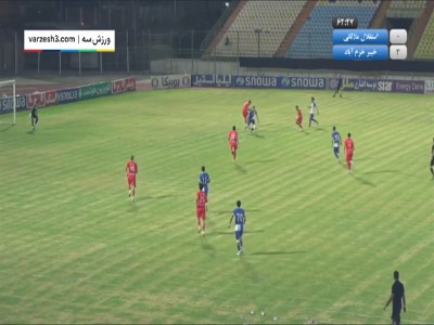 شوت دیدنی علی فاتح مهاجم استقلال ملاثانی به خیبر