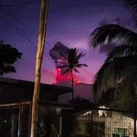 فوران آتشفشان، آسمان فیلیپین را بنفش کرد