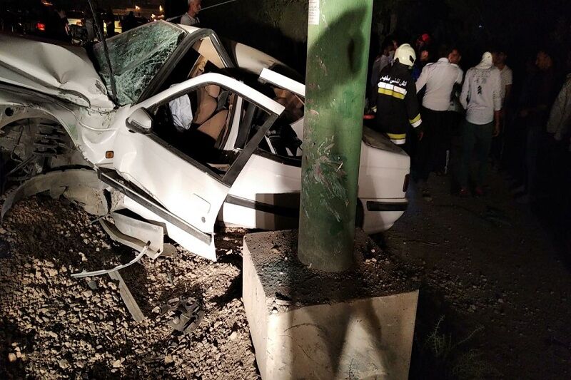 تصادف 2 خودروی سواری در الیگودرز یک کشته و 6 زخمی بر جای گذاشت