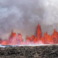 فوران آتشفشان شبه‌جزیره ای در ایسلند