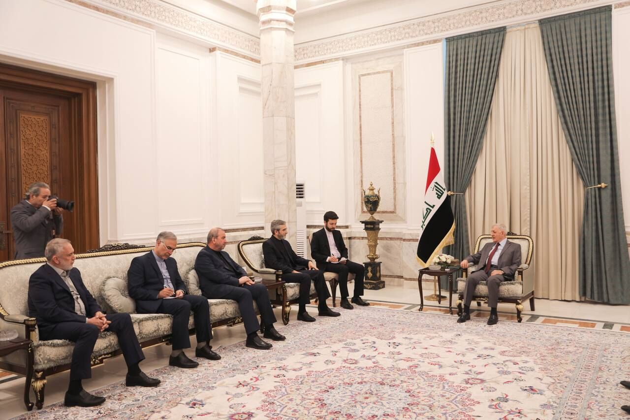 دیدار علی باقری با رئیس‌جمهور عراق