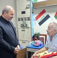 عیادت سفیر ایران در عراق از مجروحان فلسطینی