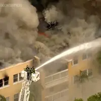 ویرانی ساختمان چهار طبقه در آمریکا بر اثر انفجار 