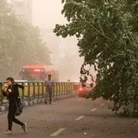 باد شدید و بارش لحظه‌ای در راه تهران