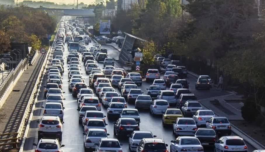 ترافیک سنگین در بزرگراه شهیدچراغچی، سه‌راه خیام و امام خمینی مشهد