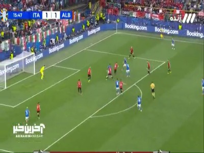 گل دوم ایتالیا به آلبانی توسط نیکولو بارلا در دقیقه 16