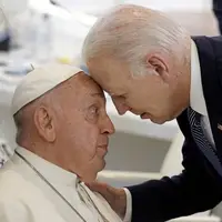 جو بایدن در دیدار با پاپ فرانسیس
