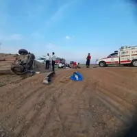 مصدومیت ۷ نفر درپی انحراف از جاده پژو ۴۰۵ در دامغان