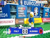شبیه سازی بازی ایتالیا و آلبانی در یورو 2024 با لگو