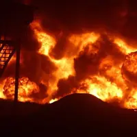 آتش‌سوزی واحد تولیدی مصنوعات چوبی در شهرک صنعتی سمنان