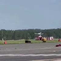فرود سخت یک هواپیمای کوچک در روسیه 