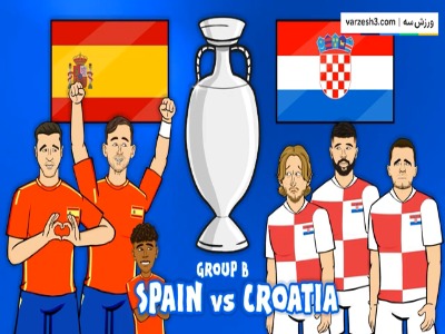 شبیه‌سازی بازی اسپانیا و کرواسی در یورو 2024