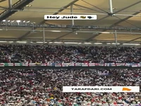 تشویق جود بلینگام توسط هواداران تیم ملی انگلیس با استفاده از آهنگ  هی جود
