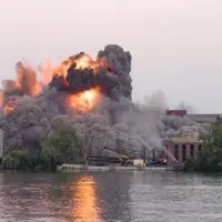 تخریب هولناک یک نیروگاه برق با مواد منفجره