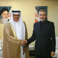 عکس/ دیدار وزیر امور خارجه بحرین با علی باقری