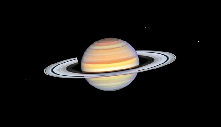 تصویر روز ناسا؛ حلقه‌های رنگارنگ غول‌گازی