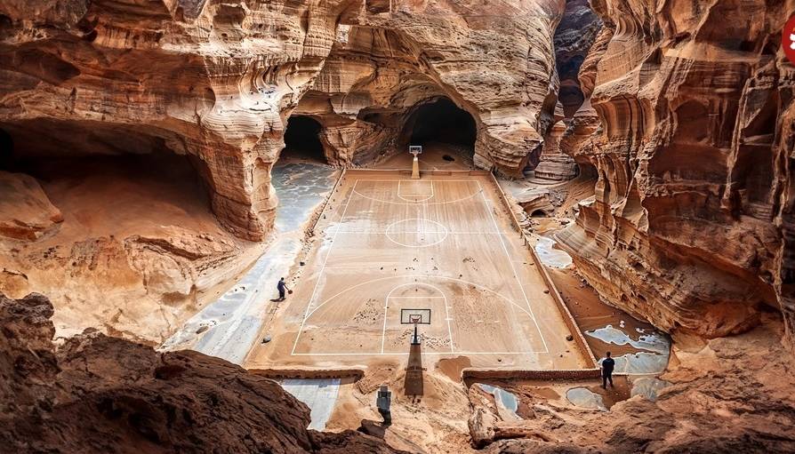 منظره خیالانگیز در بیابانهای عربستان