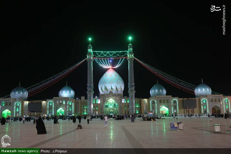 عکس/ حال و هوای مسجد مقدس جمکران در شب عید غدیر