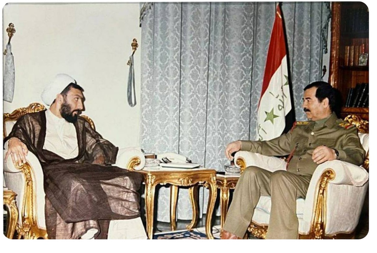 عکس/ تصویری کمتر دیده شده از دیدار پورمحمدی با صدام