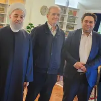 تصاویری که داماد روحانی از دیدار پزشکیان با رئیس جمهور سابق منتشر کرد