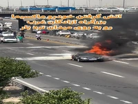 آتش گرفتن ماکسیما در بزرگراه ازادگان غرب تهران