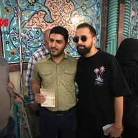 عکس/ حضور «محسن افشانی» و همسرش در حسینیه ارشاد