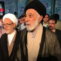 عکس/ حضور سیدهادی خامنه‌ای در حسینیه‌ ارشاد