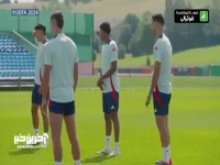 تمرینات آماده سازی تیم ملی اسپانیا برای تقابل با گرجستان