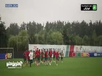 تمرینات تیم ملی پرتغال برای تقابل با اسلوونی