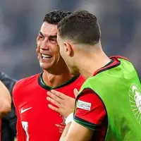 اشک های رونالدو بعد از بازی دیشب پرتغال