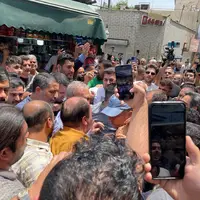 حضور پزشکیان در بازار شوش تهران