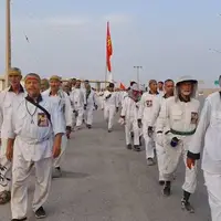 کاروان پیاده انصار الحسین (ع) در خور و بیابانک